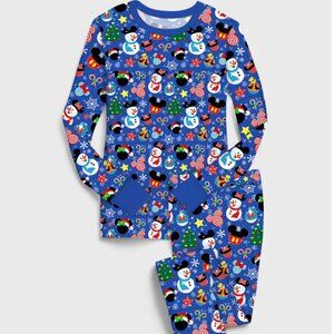 NWT Little Snuggles Mickey & Friends Christmas Ornaments Bamboo Pajamas - 4T